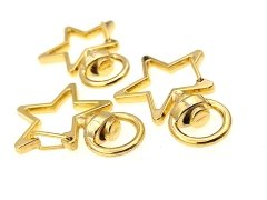 34 mm Altın  Kaplama Yıldız Kilit