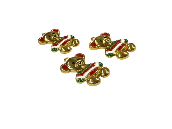 Yılbaşı Garantili Altın Kaplama Ayıcık Charm