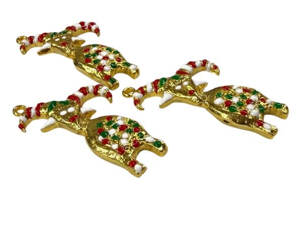 Yılbaşı Altın Kaplama Geyik Charm