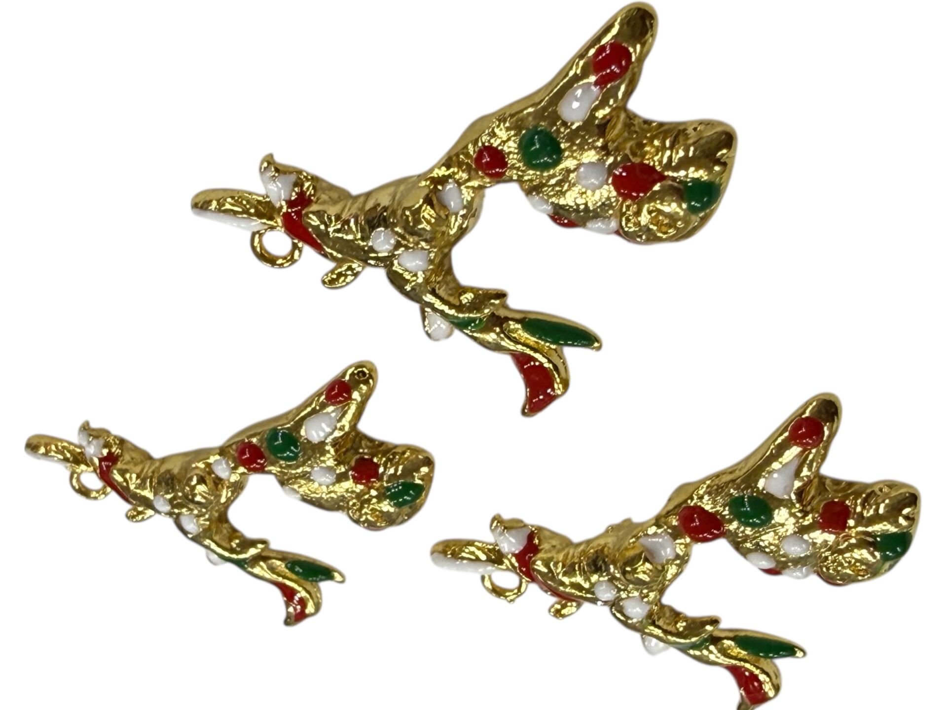 Yılbaşı Altın Kaplama Geyik Charm