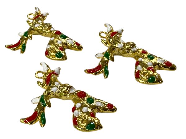 Yılbaşı Altın Kaplama Geyik Charm