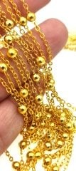 4 mm Altın Kaplama Toplu Zincir