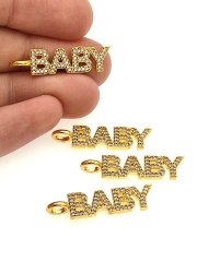 Altın Kaplama Taşlı Baby Sallantı