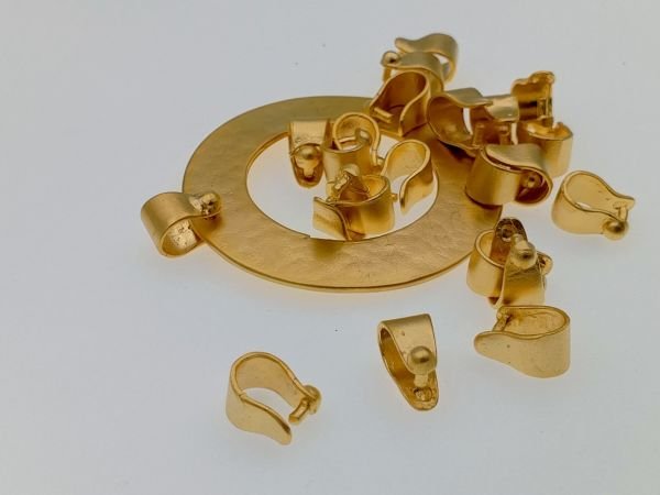 Kolye Ucu Mat Altın Kaplama Antik