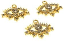 Altın Kaplama Taşlı Göz Sallantı