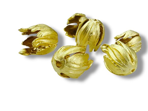 Mat Altın Kaplama 10 mm Boncuk Kapağı