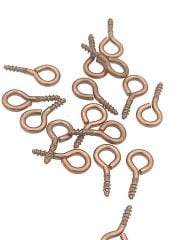 1 x 10 mm Pirinç Tek Delik İnci Vidası Bakır