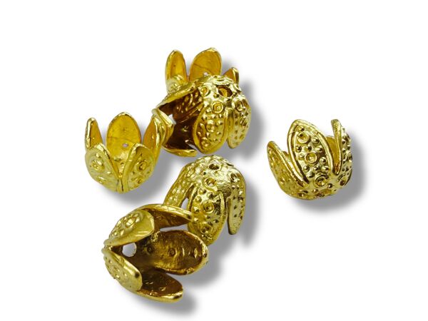 Mat Altın Kaplama 10 mm Boncuk Kapağı