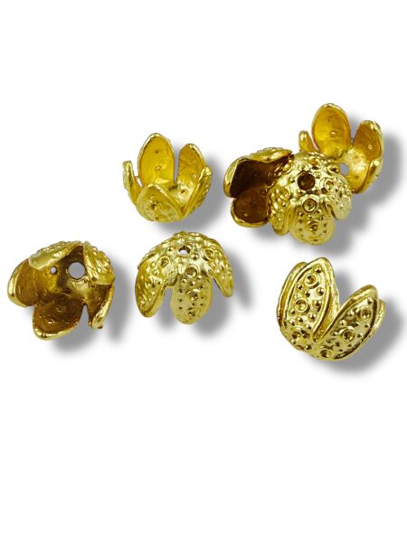 Mat Altın Kaplama 10 mm Boncuk Kapağı