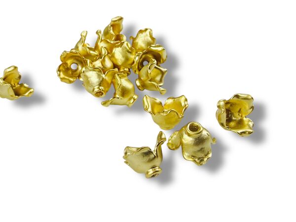 Mat Altın Kaplama 7 mm Boncuk Kapağı