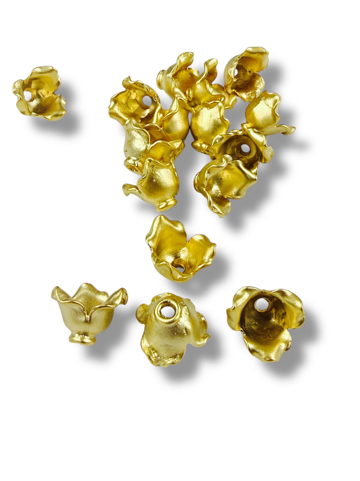 Mat Altın Kaplama 7 mm Boncuk Kapağı