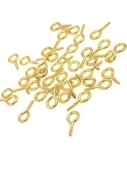 1 x 10 mm Pirinç Tek Delik İnci Vidası Sarı