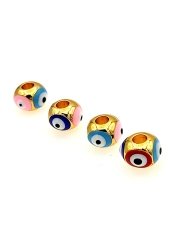 8 mm Altın Kaplama Mineli Gözlü Boncuk Arası
