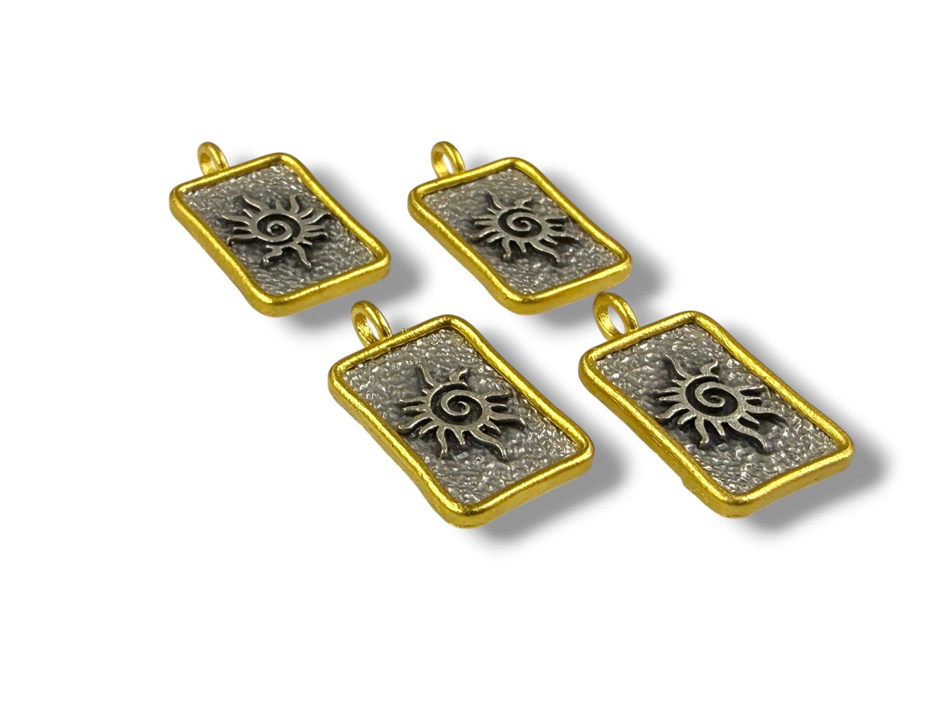 Çift Renkli Antik Sallantı - Unisex - Güneş ve Spiral