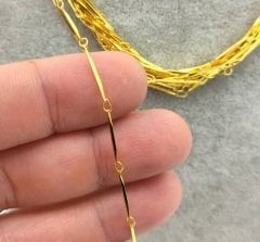 0,80 x 15 mm Altın Kaplama Zincir