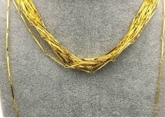 0,80 x 15 mm Altın Kaplama Zincir