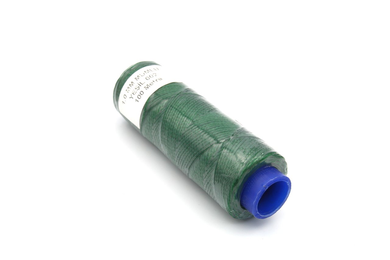 1 mm Mumlu İp 100 m (Yeşil 002)