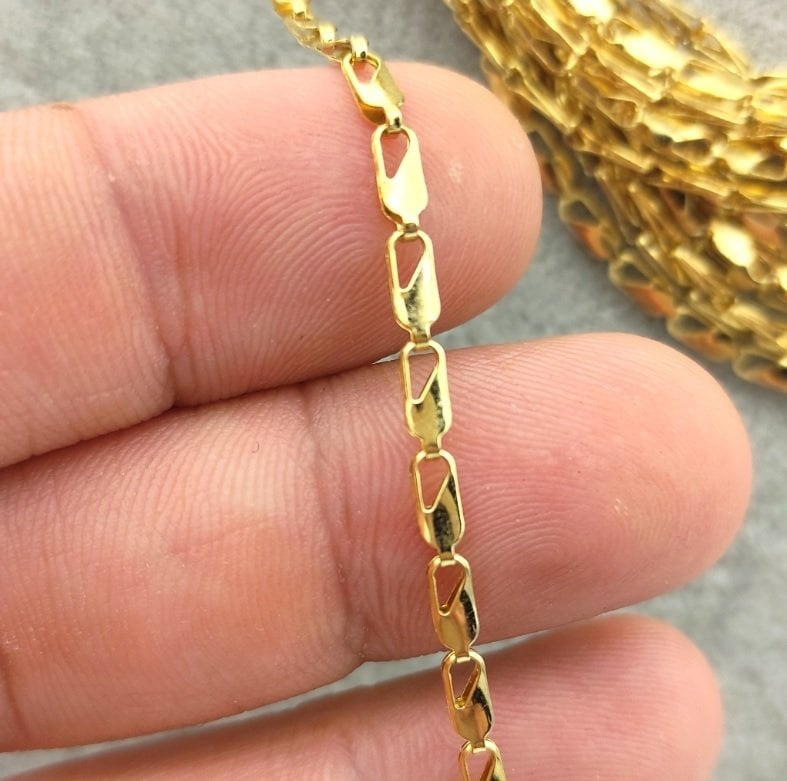 4,3 mm Altın Kaplama  Zincir