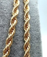 5 mm Altın Kaplama Halat Zincir