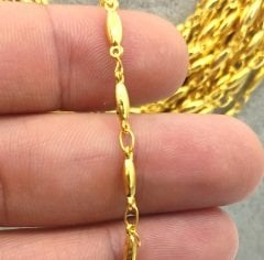 2,5 mm Altın Kaplama Zincir
